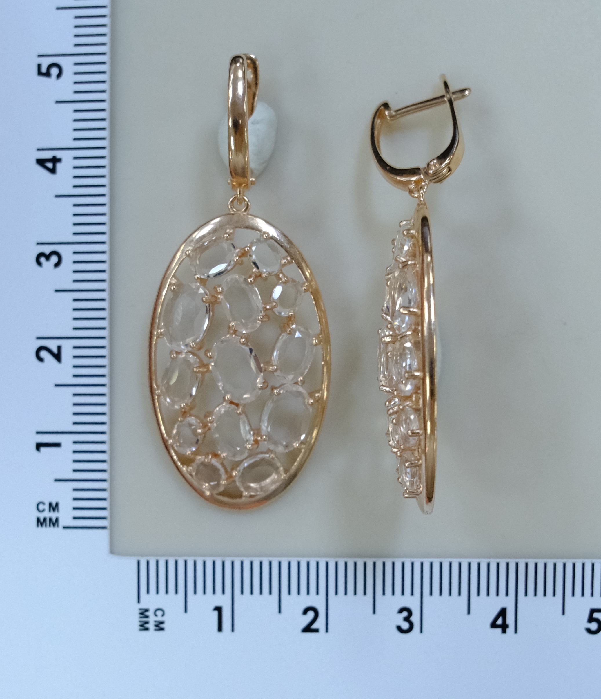 Серебряные серьги с горным хрусталем